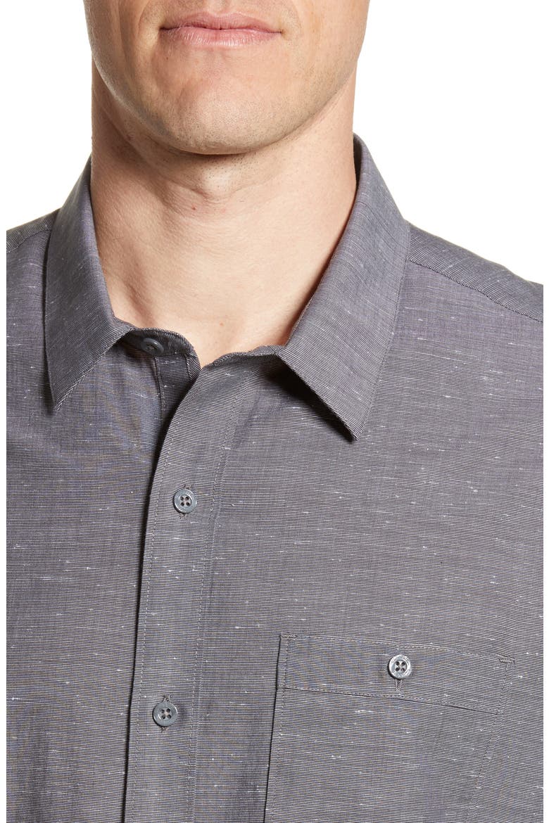 Studebaker Regular Fit Short Sleeve Shirt, Alternate, color, GREY PINSTRIPE