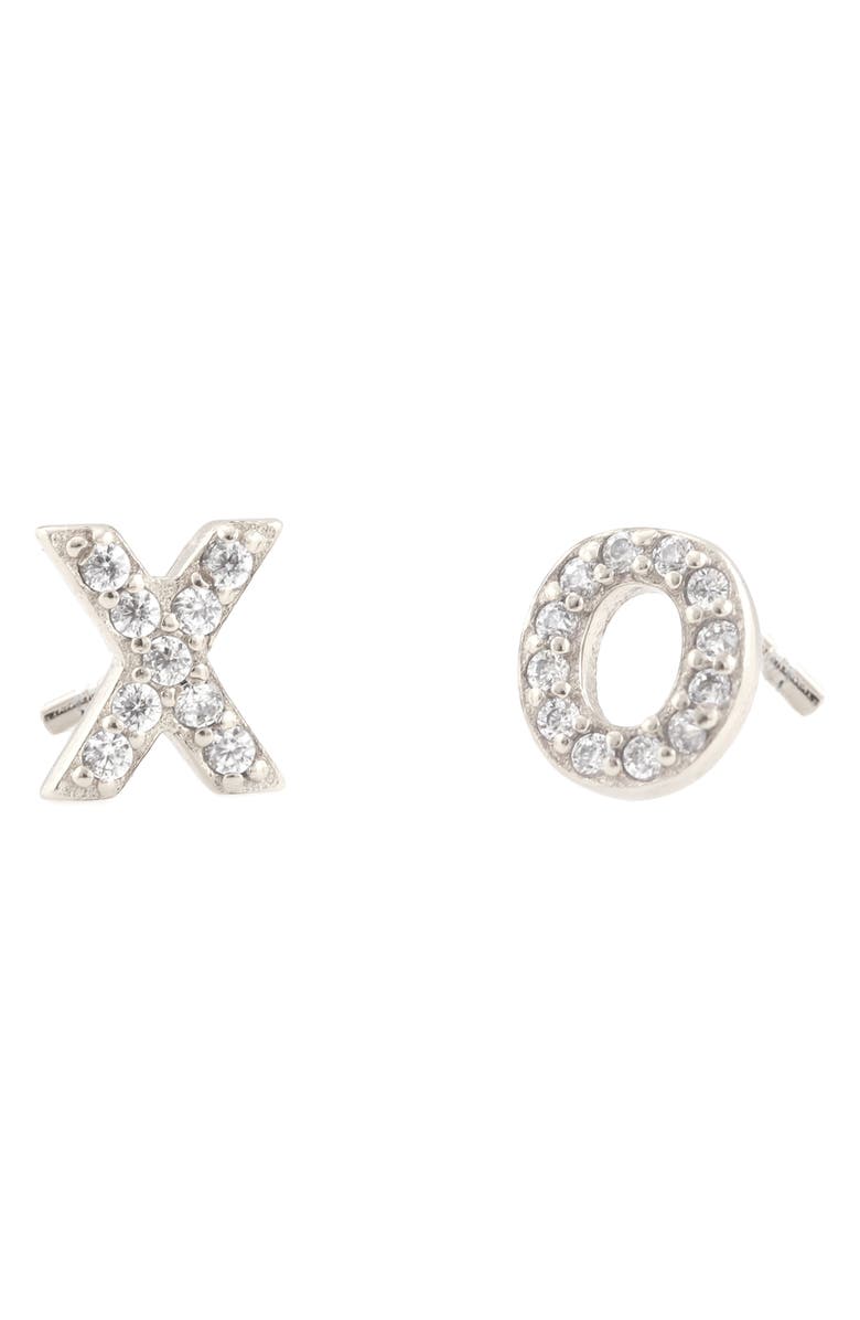 Kris Nations Pavé XO Stud Earrings, Main, color, 