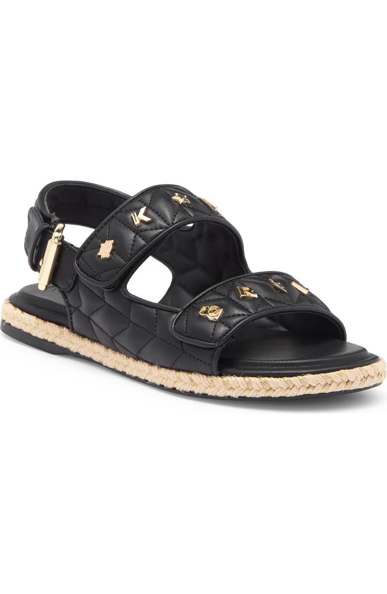 KARL LAGERFELD PARIS Charley Espadrille Slingback Sandal, Main, color, Black