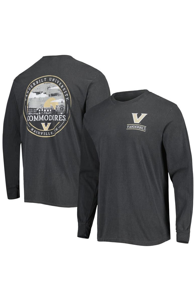 IMAGE ONE Men's Black Vanderbilt Commodores Circle Campus Scene Long Sleeve T-Shirt, Main, color, 