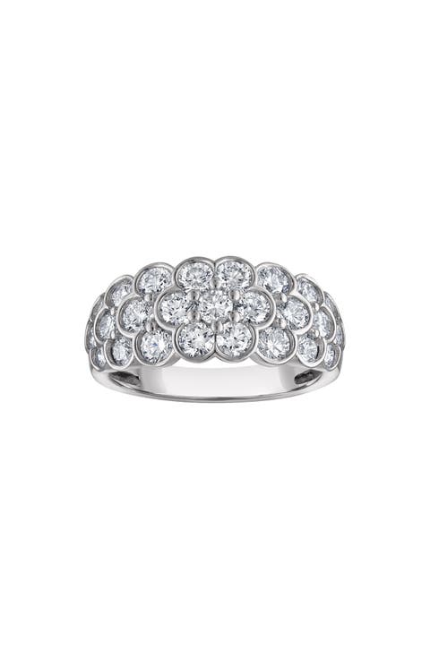 Sterling Silver Lab Grown Diamond Ring