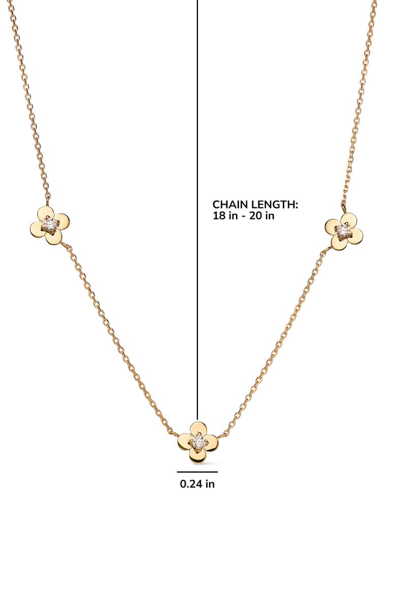 Ana Luisa Solid Yellow Gold - Mini Flower Station Necklace, Alternate, color, Gold