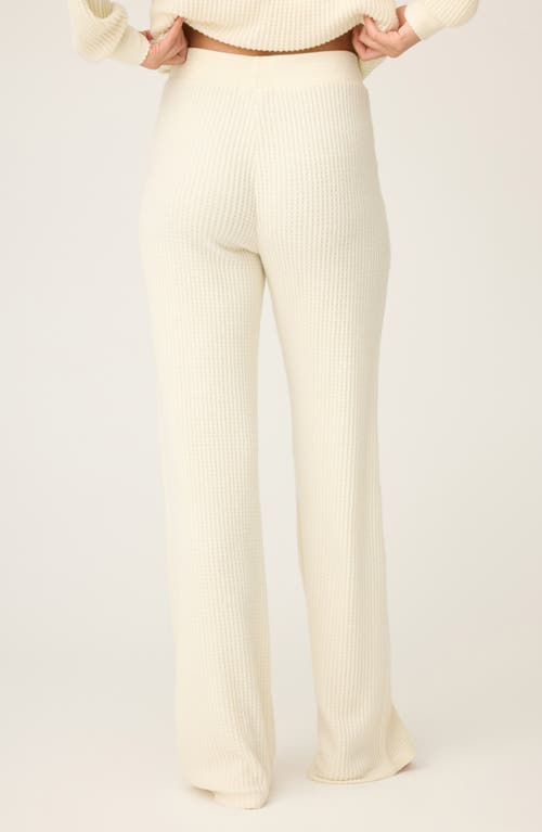 Pj Salvage Morning Waffle Knit Pajama Pants In Neutral