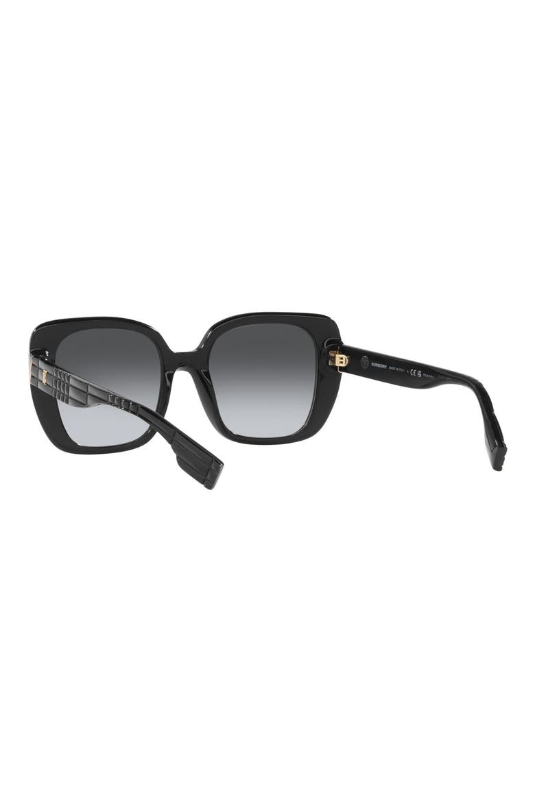 52mm Polarized Square Sunglasses, Alternate, color, BLACK