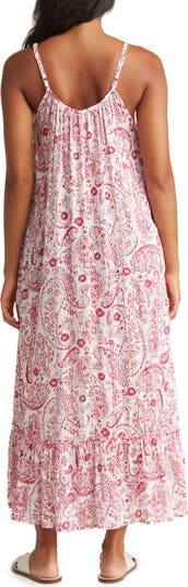 Floral Paisley Cover-Up Maxi Dress