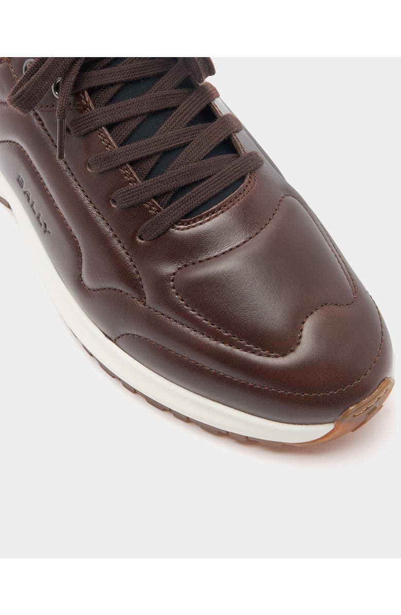 Bally Leather Outline Sneaker, Alternate, color, Brown