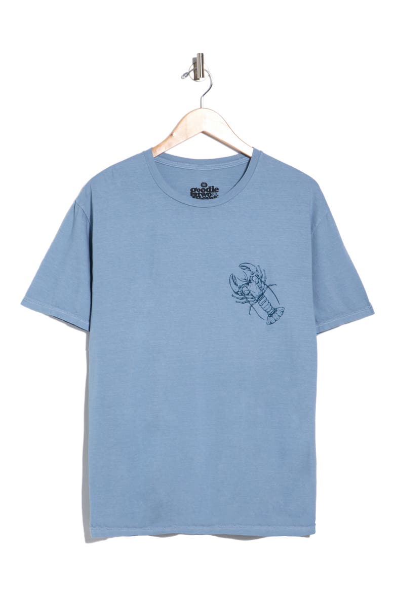 Plymouth Lobster Graphic T-Shirt, Main, color, DUSTY BLUE