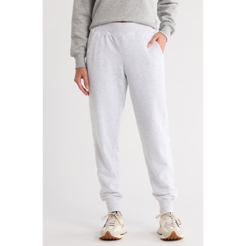 90 Degree By Reflex Chill Mode French Terry Joggers In White