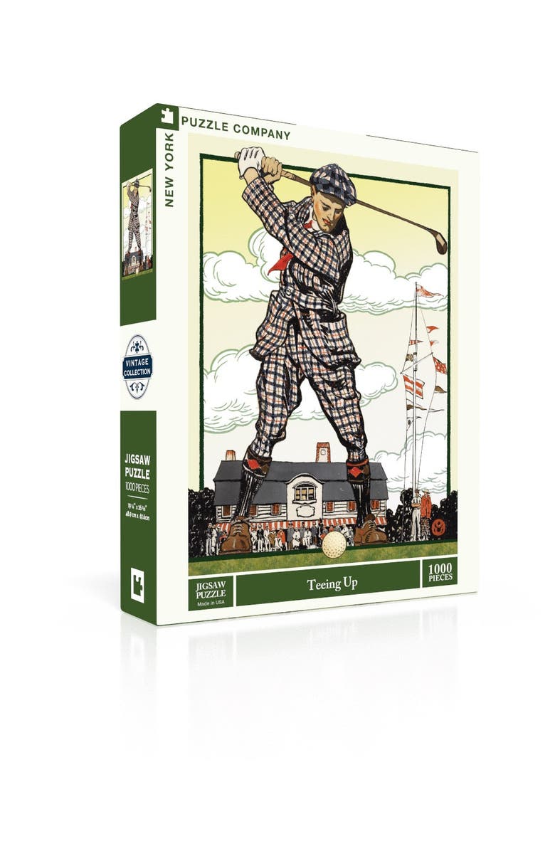 NEW YORK PUZZLE COMPANY Teeing up 1000 Piece Puzzle, Alternate, color, NO COLOR