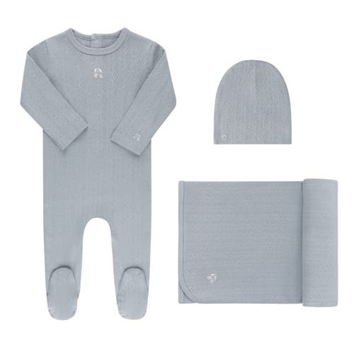 Ely's & Co. Kids'  Squiggle Pointelle Collection In Blue