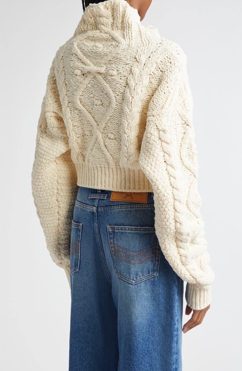 Jean Paul Gaultier Madone Cable Knit Crop Sweater | Nordstrom