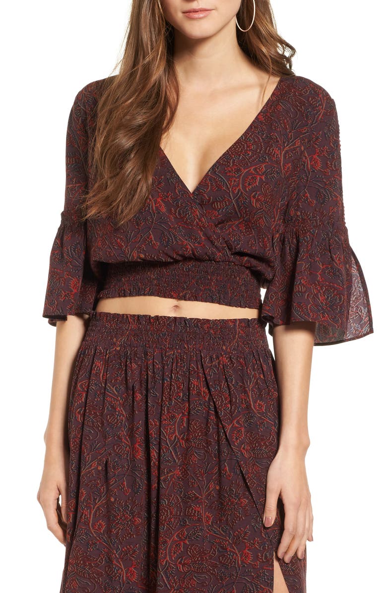 Sun & Shadow Boho Crop Top, Main, color, 