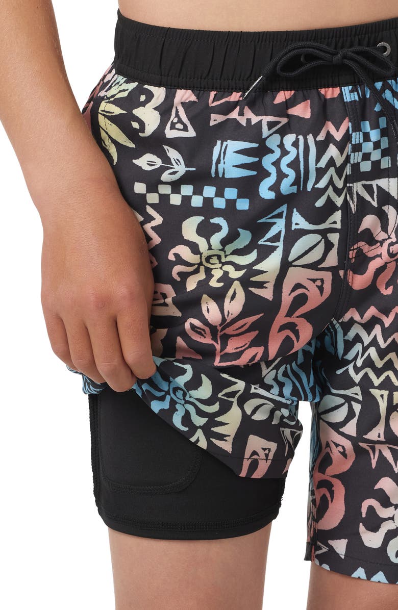 O'Neill Hermosa Volley Swim Trunks, Alternate, color, Black