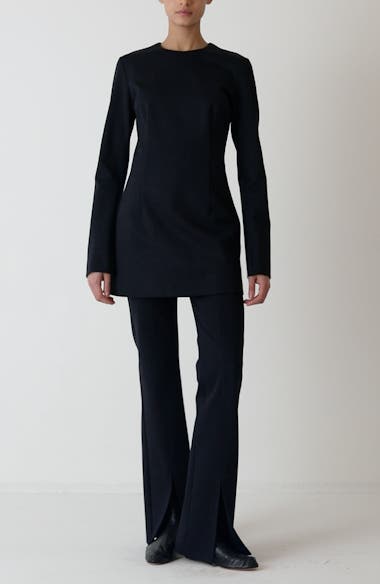 Max Mara Nebbia Stretch Virgin Wool & Cotton Jersey Pants | Nordstrom