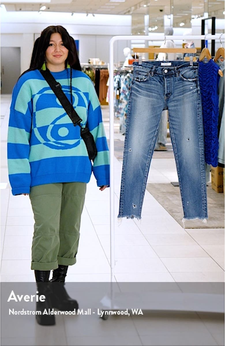 Merry Distressed High Waist Tapered Leg Jeans, sales video thumbnail