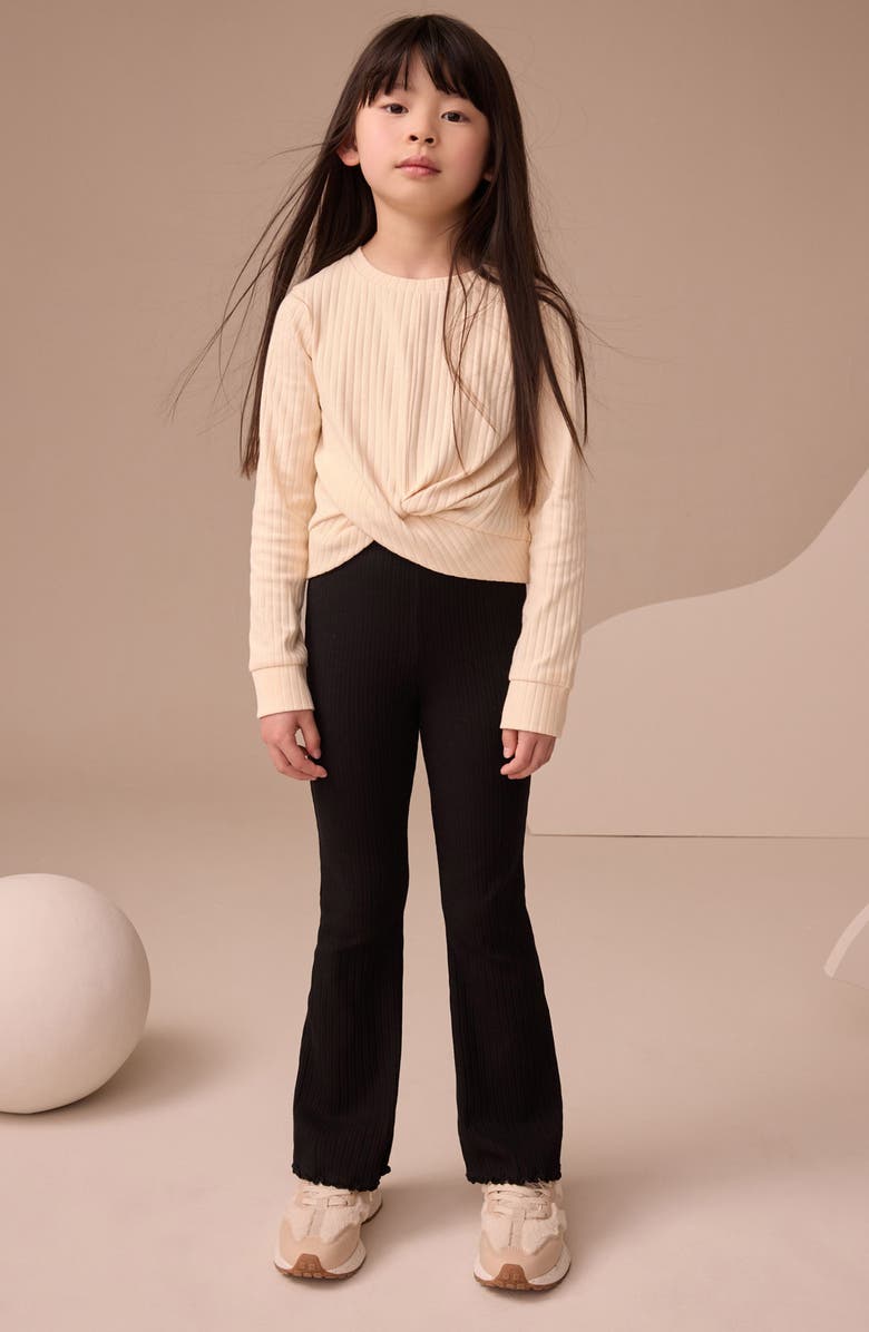 NEXT Kids' Assorted 2-Pack Twist Front Stretch Cotton Rib Tops, Alternate, color, Multi