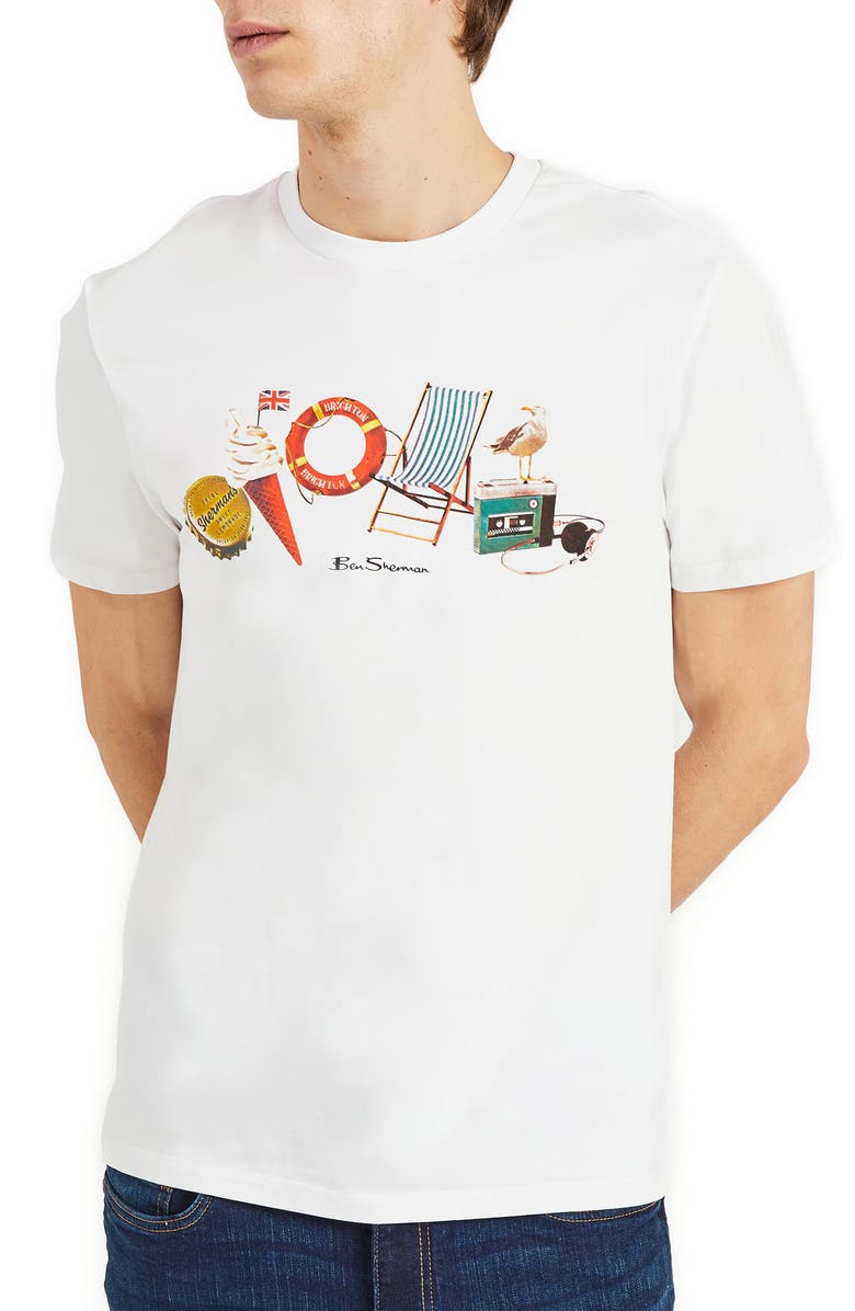 Ben Sherman A Day at Brighton Graphic Tee, Main, color,