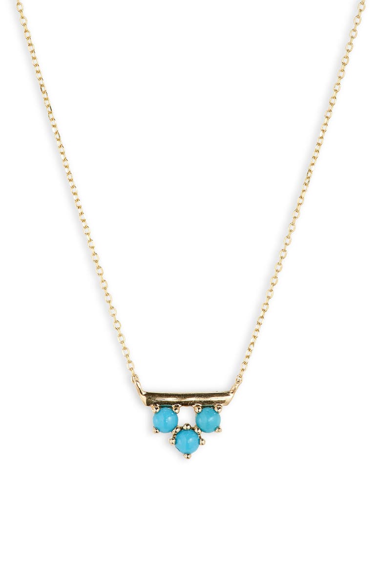 Bony Levy Triangular Turquoise Pendant Necklace, Main, color, 