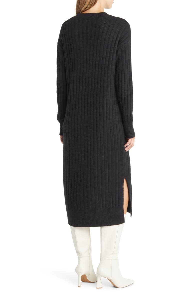 Nordstrom Holiday Long Sleeve Cable Sweater Dress, Alternate, color,