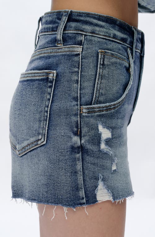 Bayeas Nova Raw Hem Mid Rise Denim Shorts
