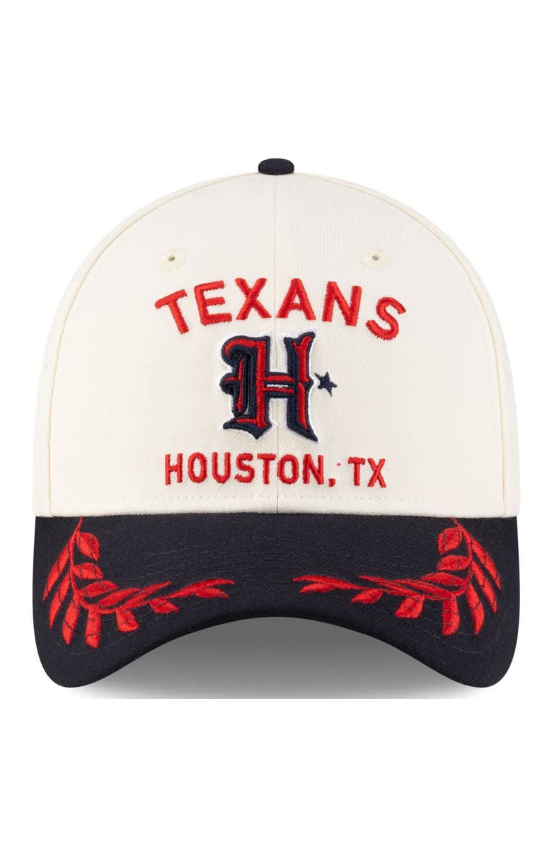 New Era Men's New Era Cream/Navy Houston Texans 2025 NFL Draft 39THIRTY Flex Hat, Alternate, color, Cream