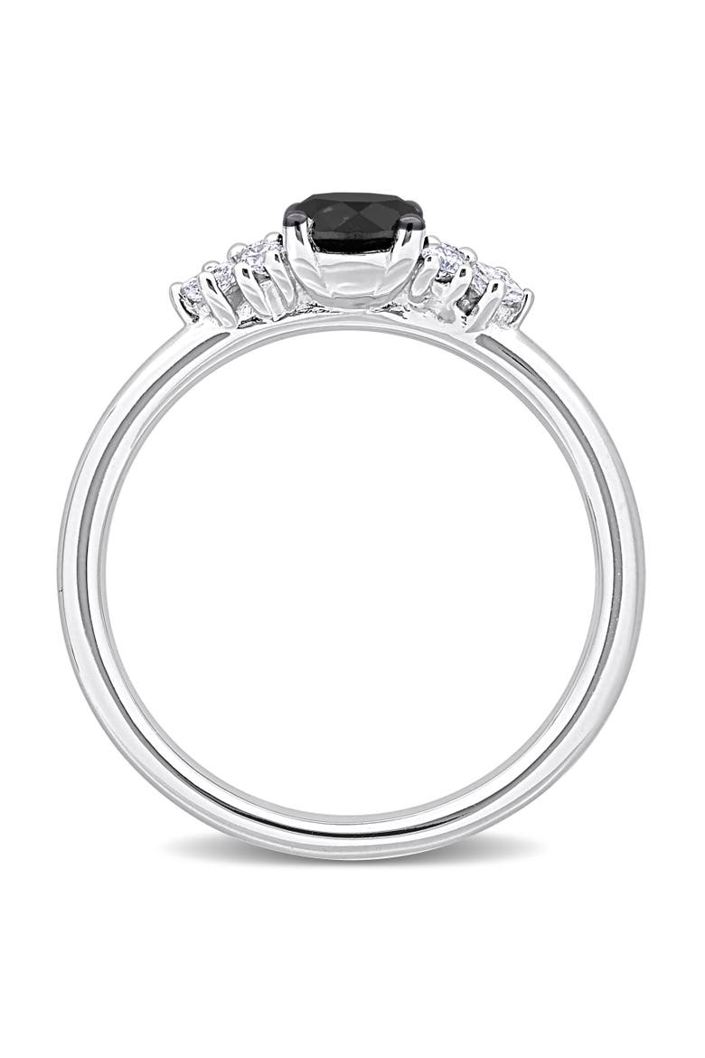 Black & White Diamond Seven-Stone Ring 14k, Alternate, color, 14k White Gold