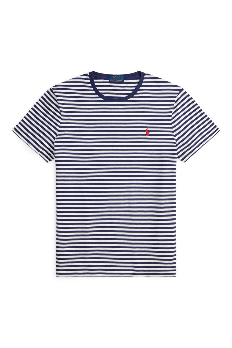 Classic Fit Stripe Cotton T-Shirt, Alternate, color, NEWPORT NAVY/ WHITE