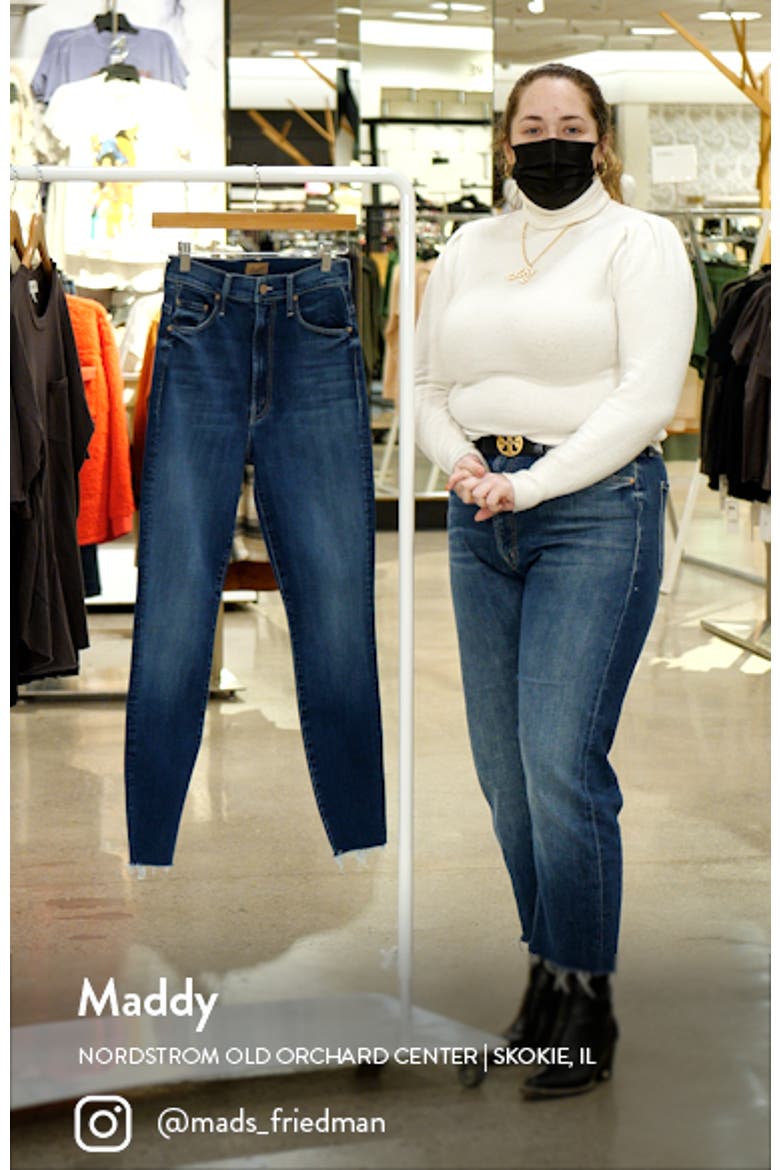 Rail High Waist Frayed Ankle Organic Cotton Blend Skinny Jeans video