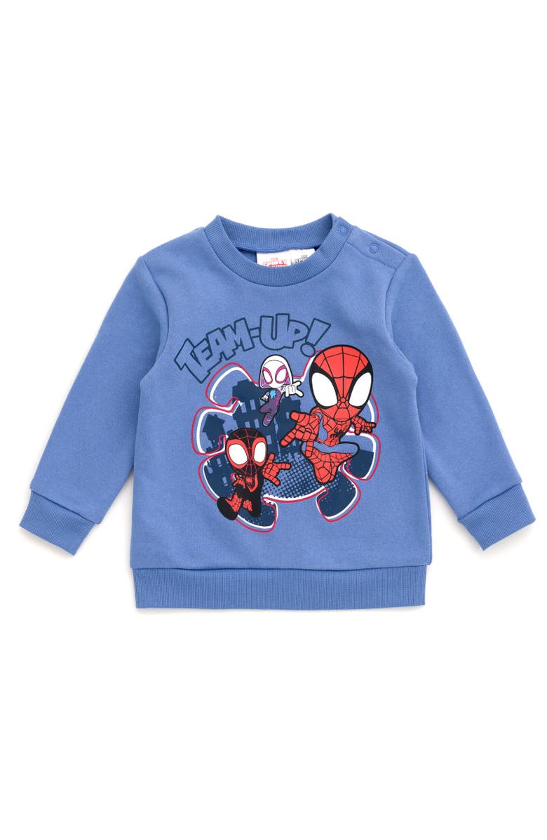 Marvel Spider-Man Fleece Sweatshirt & Pants Set, Alternate, color, Spider-Man Blue