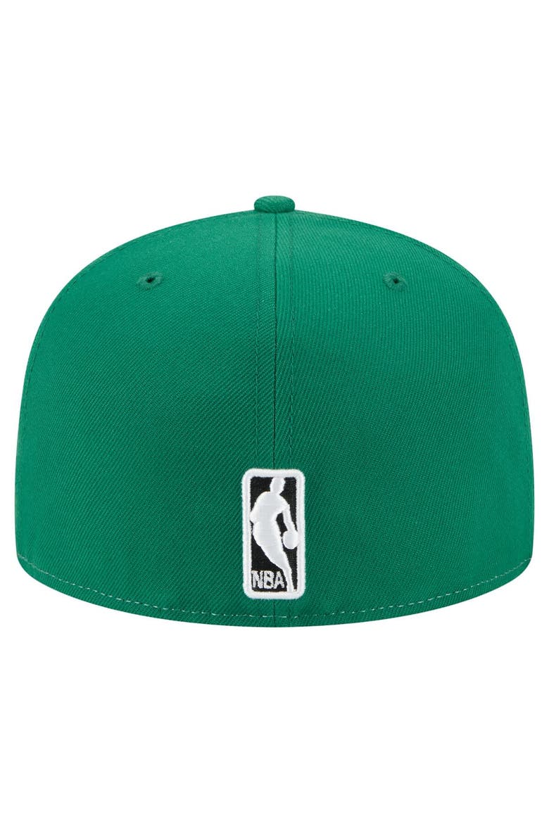 Men's New Era  White/Kelly Green Boston Celtics Repeat 59Fifty Fitted Hat, Alternate, color, White