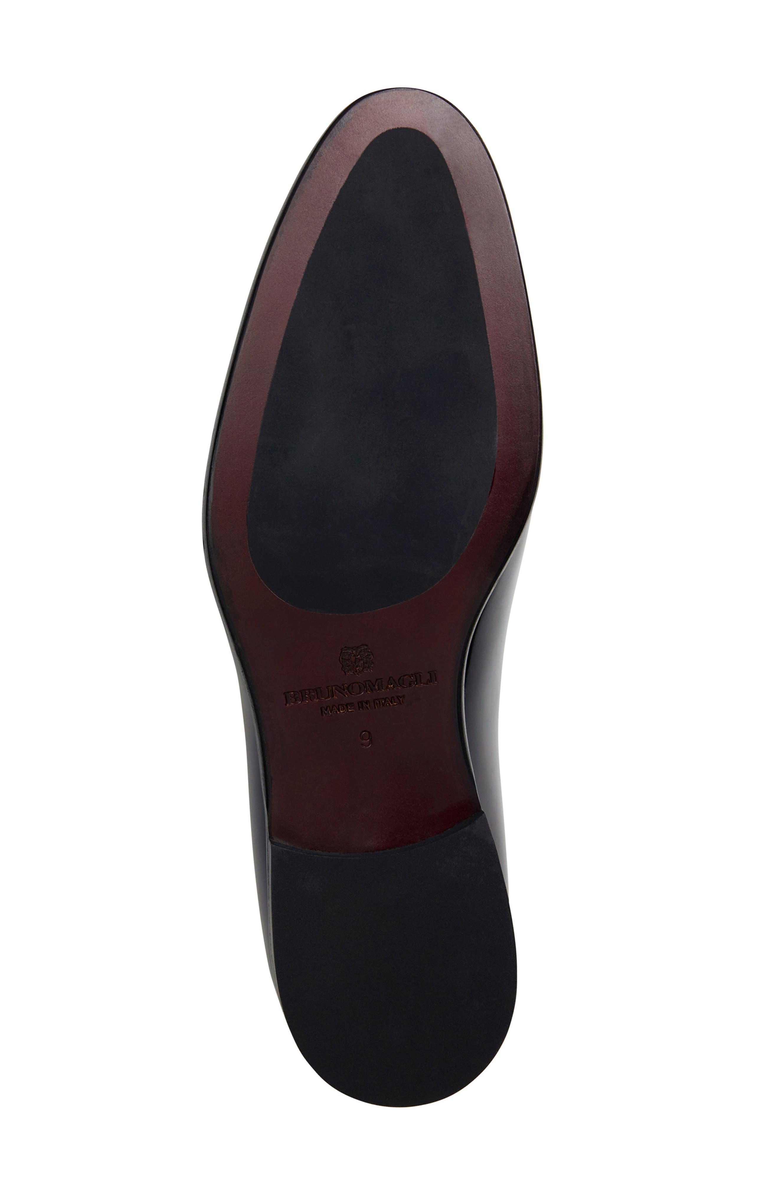 Bruno Magli Angelo Wholecut Tuxedo Shoe, Alternate, color, Black Patent