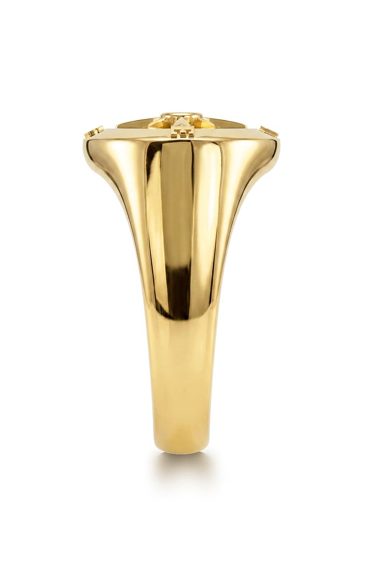 Men's Polaris 14k Gold Diamond Compass Signet Ring, Alternate, color, 14K YELLOW GOLD