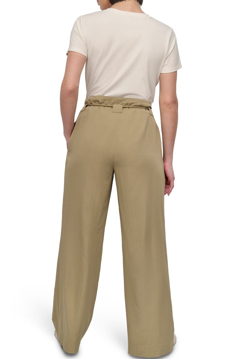 DKNY Rope Tie Wide Leg Pants, Alternate, color, 