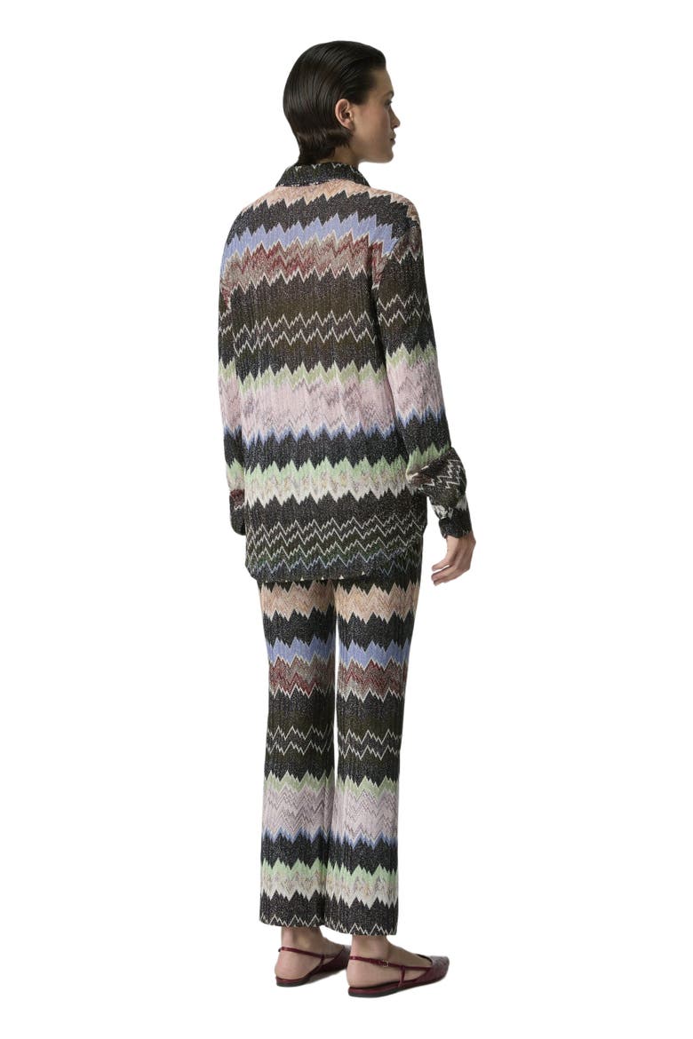 Shirt In Viscose Lamé With Snake Motif, Alternate, color, Multicoloured