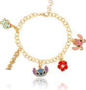 Disney Lilo and Stitch Fashion Stitch Charm Bracelet, 7+1'' Chain