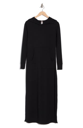 Go Couture Hooded Maxi Dress In Black