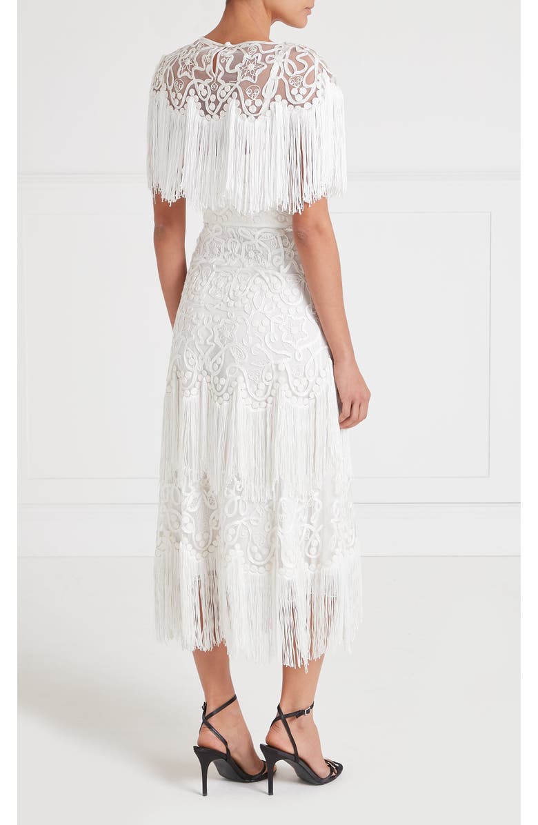 Temperley London Cordelle Tassel Dress, Alternate, color, White