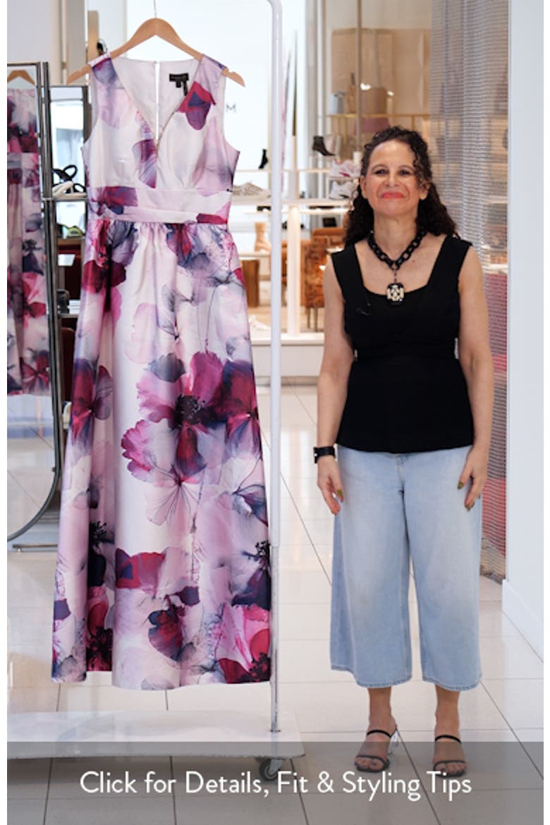 V-Neck Print Ballgown video