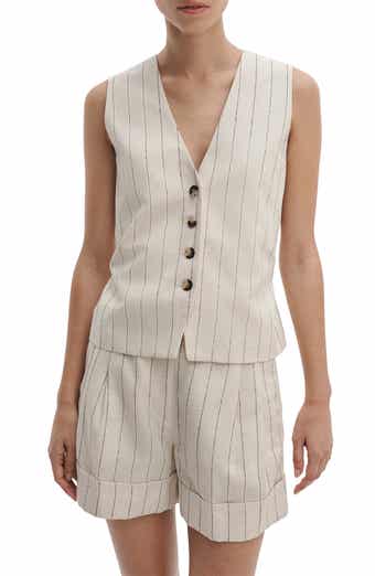 Paulette Tie Waist Stripe Vest