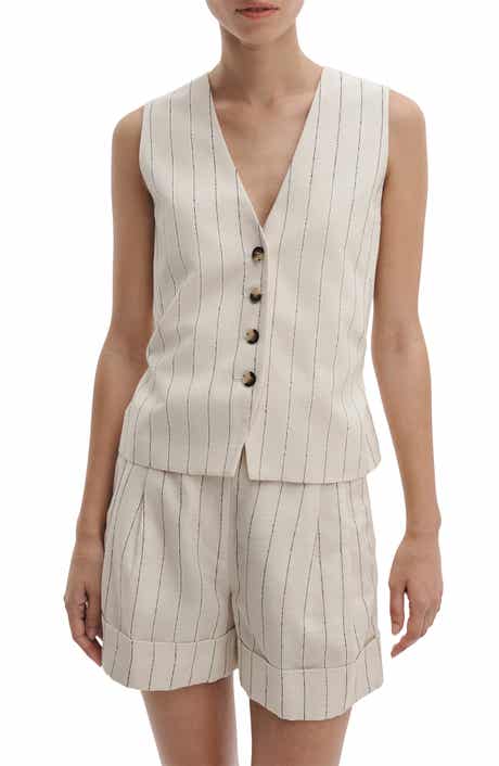 Paulette Tie Waist Stripe Vest