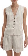 rag & bone Paulette Tie Waist Stripe Vest