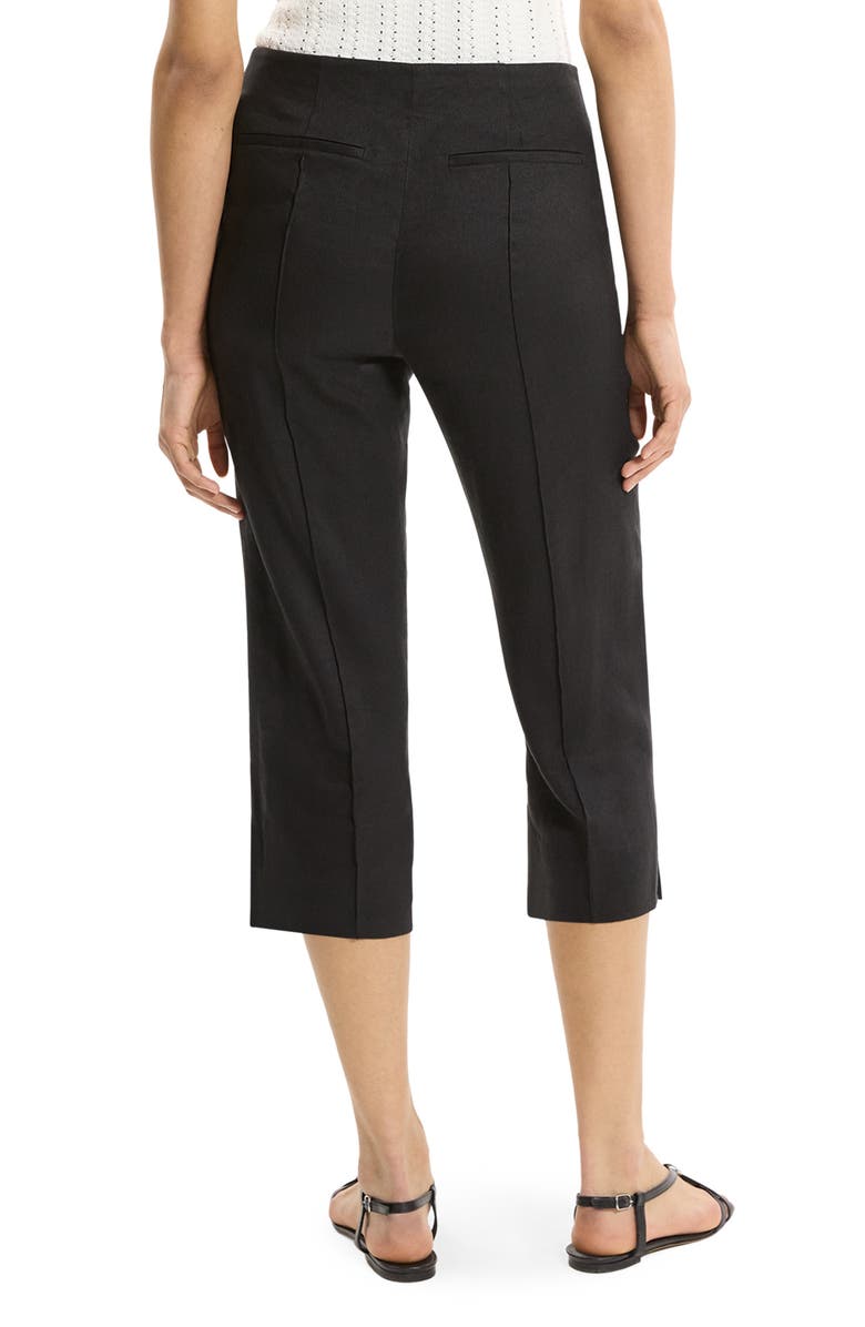 Theory Slit Capri Pants, Alternate, color, Black