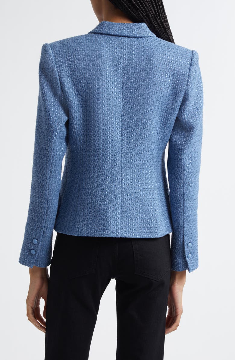 L'AGENCE Jennah Blazer, Alternate, color, Harbor Blue/ Good Luck Chain