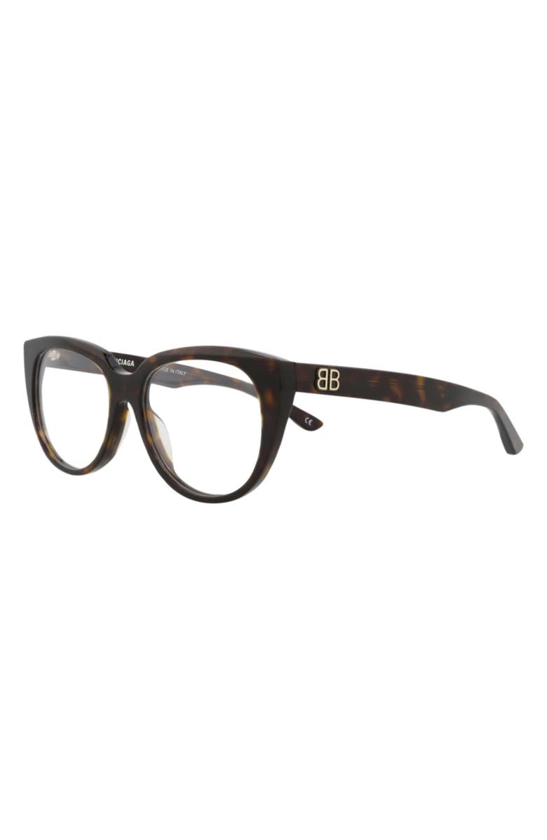 Balenciaga 53mm Round Optical Glasses, Alternate, color, 