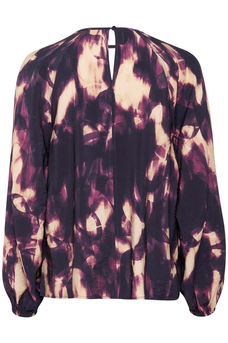 Kadunora Cutout Neck Casual Fit Blouse, Alternate, color, Purple Blurry