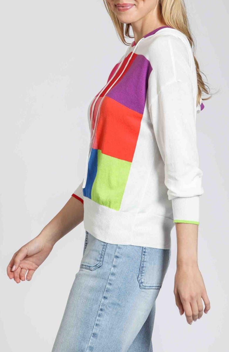 APNY Colorblock Hoodie, Alternate, color, White Multi
