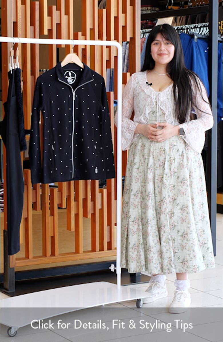 Aruba Rhinestone Zip Cardigan, sales video thumbnail