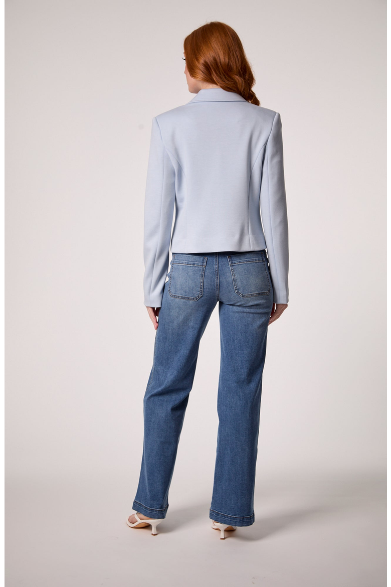 Charlotte Cropped Blazer, Alternate, color, Baby Blue