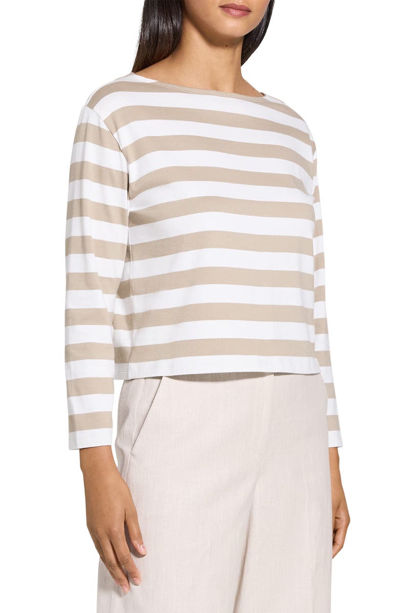 Theory Stripe Boat Neck T-Shirt, Alternate, color,