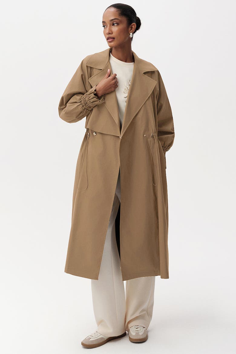 Daniele Belted Midi Trenchcoat, Main, color, CAMEL